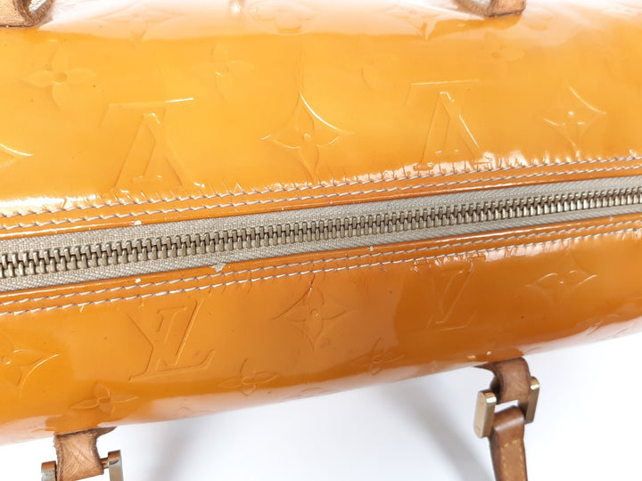 Louis Vuitton Vernis Bedford Hand Bag M91006 Monogram Yellow VI00924