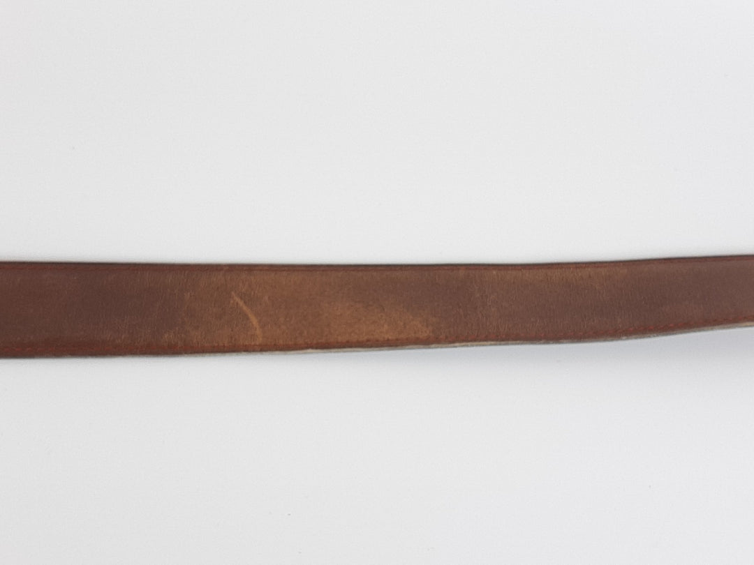 HERMES Constance H Buckle Belt Reversible Leather Brown Black Gold Size 753