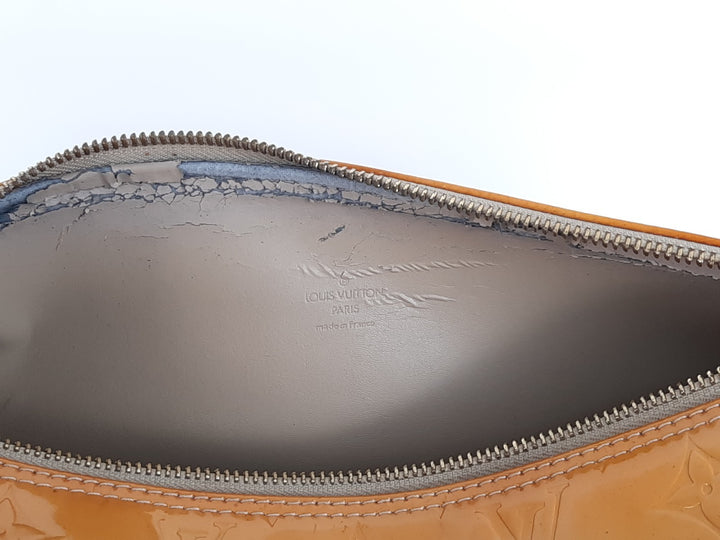 Louis Vuitton Vernis Bedford Hand Bag M91006 Monogram Yellow VI192916