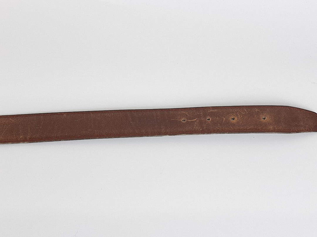 HERMES Constance H Buckle Belt Reversible Leather Brown Black Gold Size 754