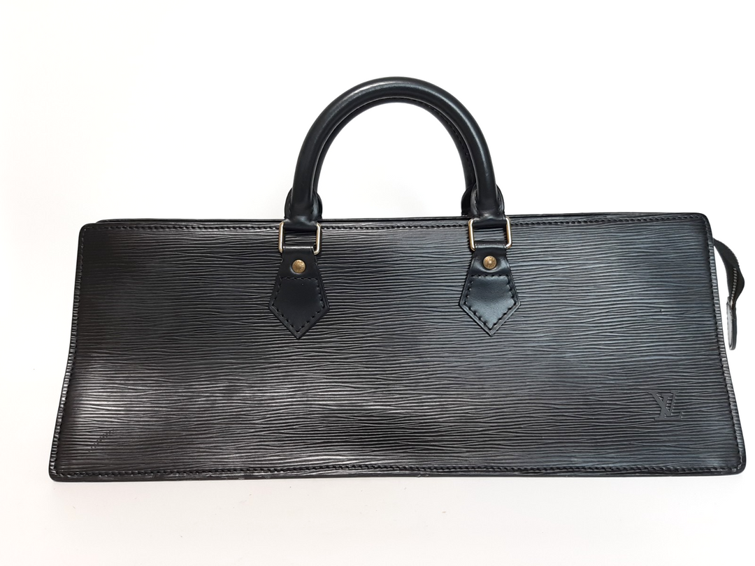 Louis Vuitton Sac Triangle Epi Handbag M52092 Black Gold Hardware MI09920