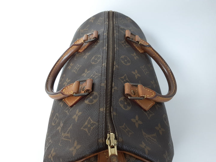 Louis Vuitton Monogram Speedy 30 M41526 Boston Bag Hand Bag TH00666