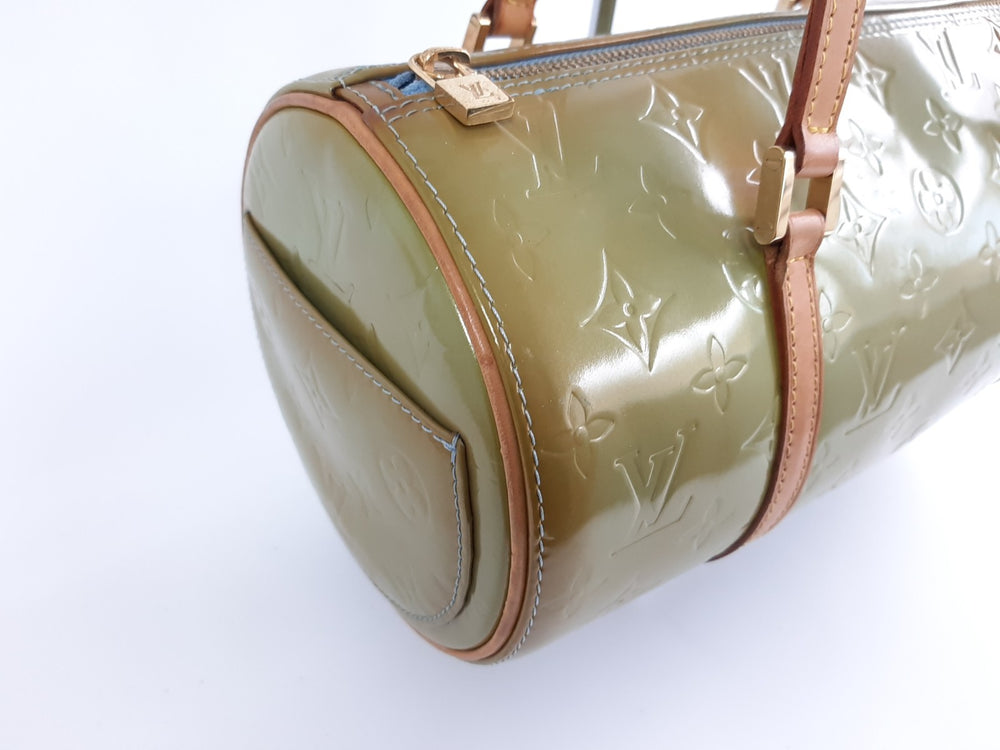 Louis Vuitton Vernis Bedford Hand Bag M91329 Vernis Monogram Green VI09291