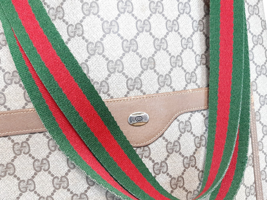 Gucci Sherry Line Tote Bag Shoulder Bag GG Pattern Brown PVC Leather1