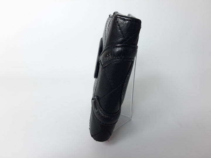 CHANEL Cambon Folding Lambskin Black x White Pink Silver Hardware3