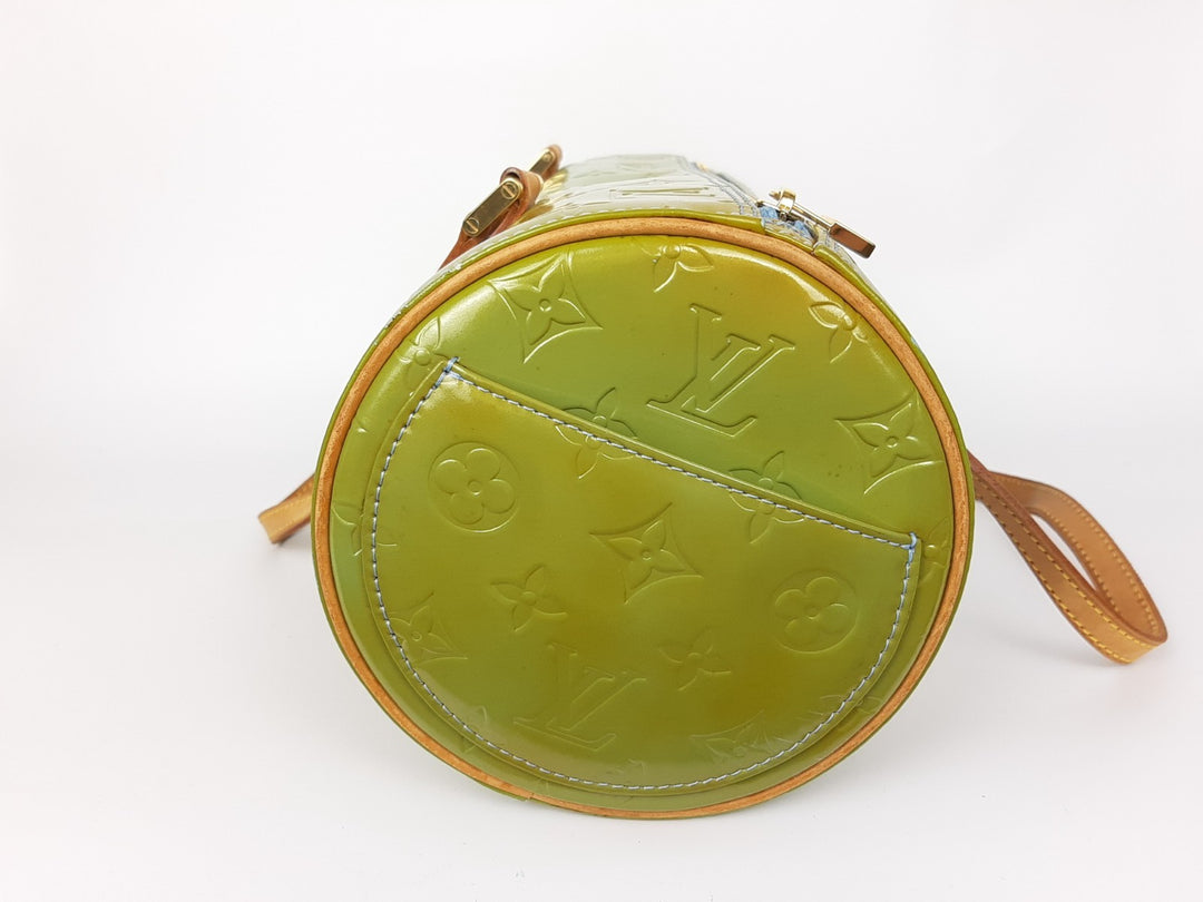 Louis Vuitton Vernis Bedford Hand Bag M91007 Vernis Monogram Green VI09594