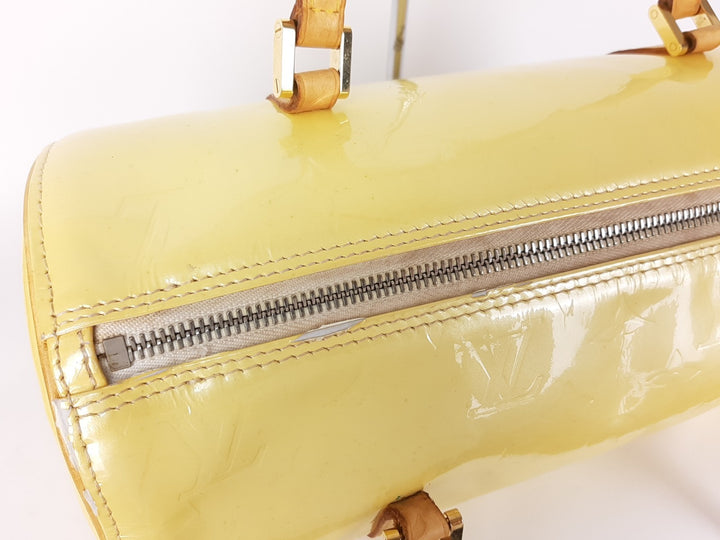 Louis Vuitton Vernis Bedford Hand Bag M91006 Vernis Monogram Yellow VI00656