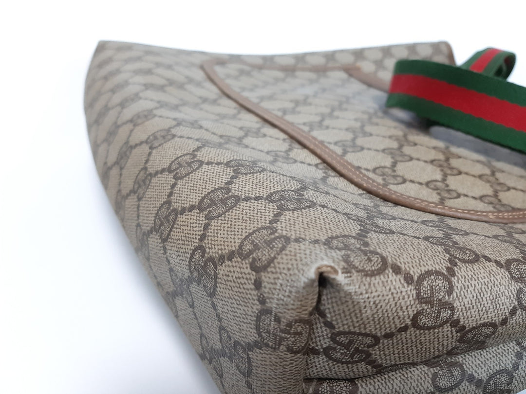 Gucci Sherry Line Tote Bag Shoulder Bag GG Pattern Brown PVC Leather3