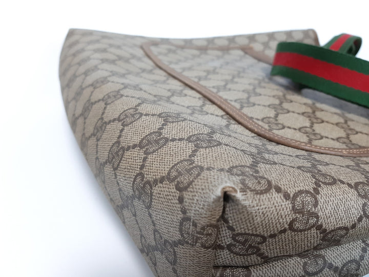 Gucci Sherry Line Tote Bag Shoulder Bag GG Pattern Brown PVC Leather3