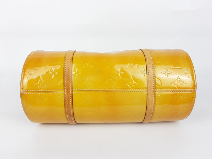 Louis Vuitton Vernis Bedford Hand Bag M91006 Monogram Yellow VI0969 Dust Bag6