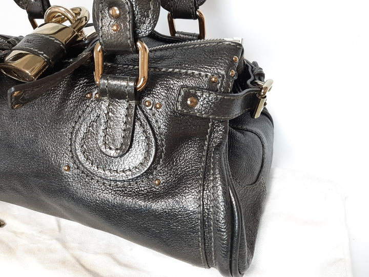 Chloe Paddington Dark Brown Bronze Glod Padlock Key Hand Shoulder Bag Dust Bag3