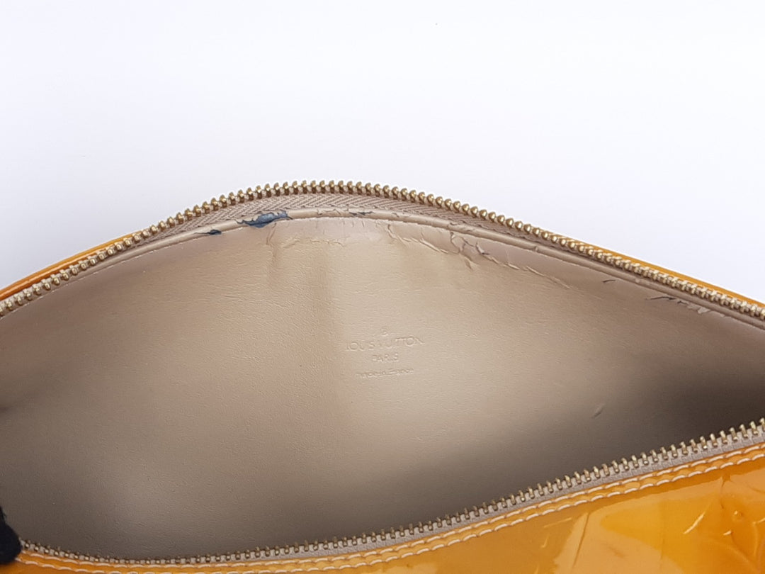 Louis Vuitton Vernis Bedford Hand Bag M91006 Monogram Yellow VI096911