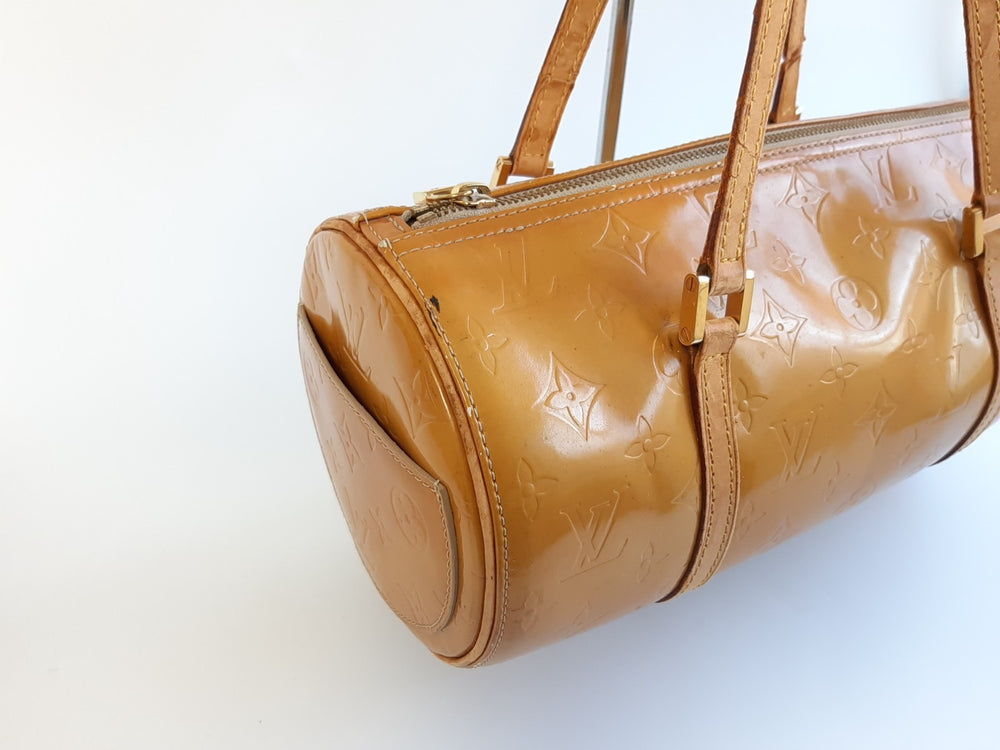 Louis Vuitton Vernis Bedford Hand Bag M91006 Vernis Monogram Yellow TH09581