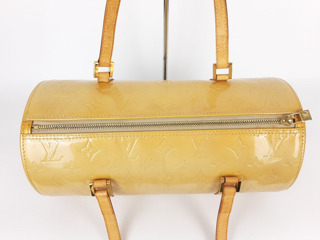 Louis Vuitton Vernis Bedford Hand Bag M91006 Monogram Yellow VI09594