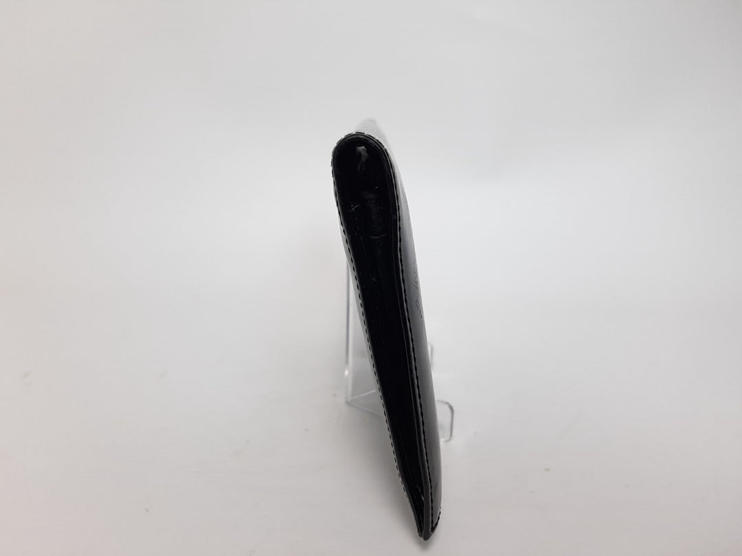 Chanel Lackleder Lange Geldbörse Schwarz CC Logo Silber5