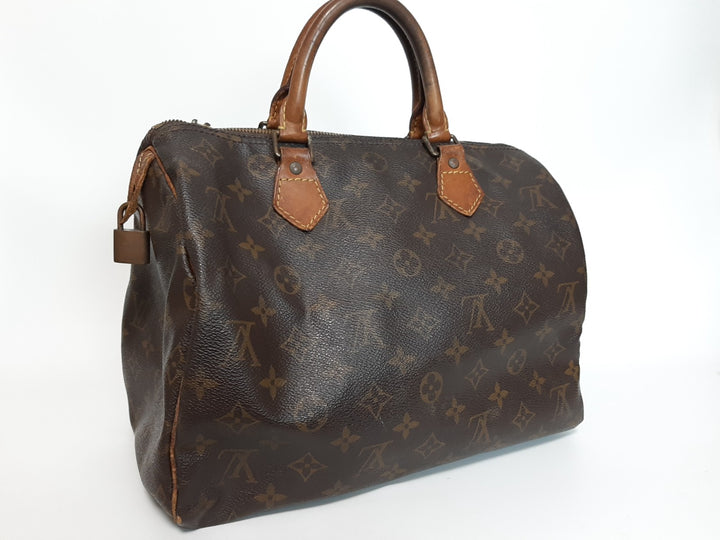LOUIS VUITTON Speedy30 M41108 Monogram  Hand Shoulder Bag Brown SP09740