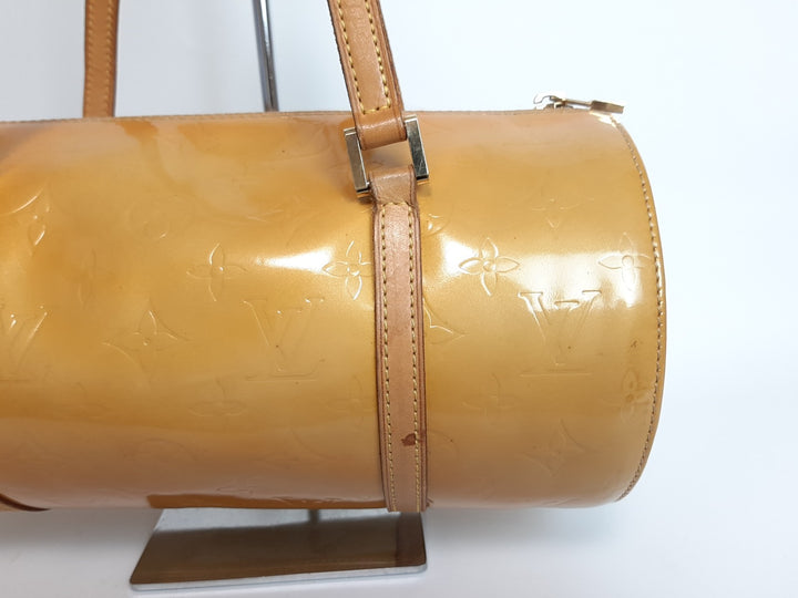 Louis Vuitton Vernis Bedford Hand Bag M91006 Vernis Monogram Yellow VI19182