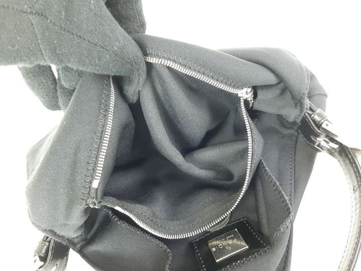 FENDI Zucca Mamma Baguette Shoulder Hand Bag Canvas Leather Black9