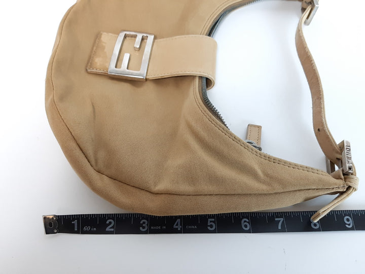 FENDI Baguette Hobo Shoulder Hand Bag Canvas Leather Brown Dust Bag17