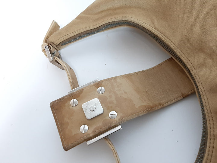 FENDI Baguette Hobo Shoulder Hand Bag Canvas Leather Brown Dust Bag12