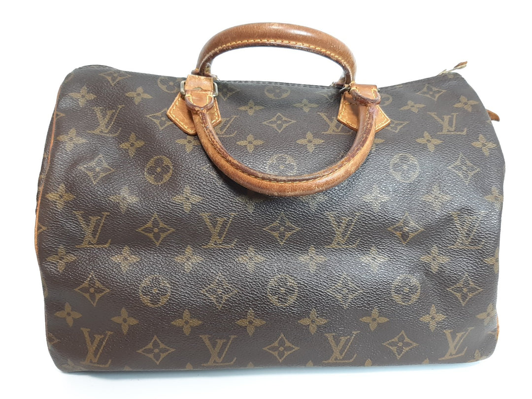 LOUIS VUITTON Speedy30 M41108 Monogram Hand Schultertasche Braun1