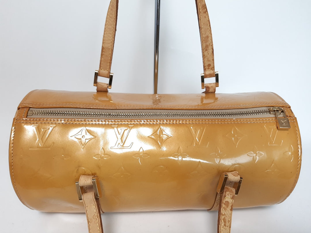 Louis Vuitton Vernis Bedford Hand Bag M91006 Vernis Monogram Yellow VI00729