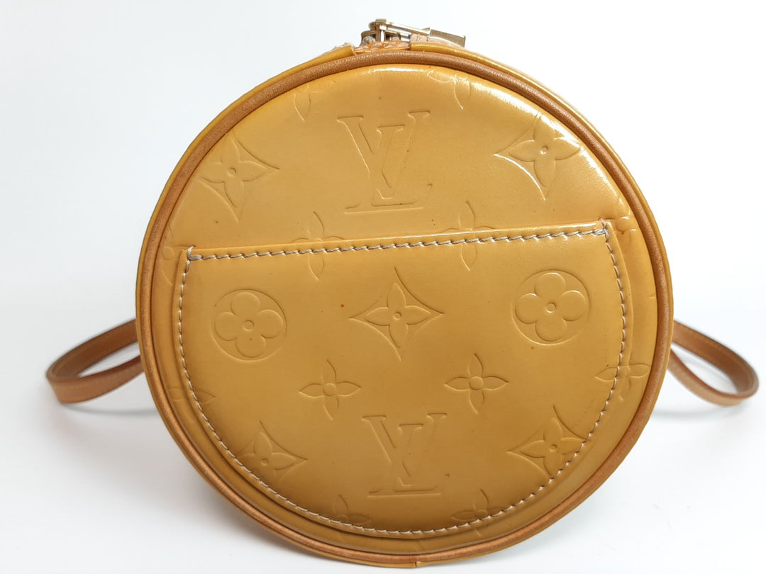 Louis Vuitton Vernis Bedford Hand Bag M91006 Vernis Monogram Yellow VI19188