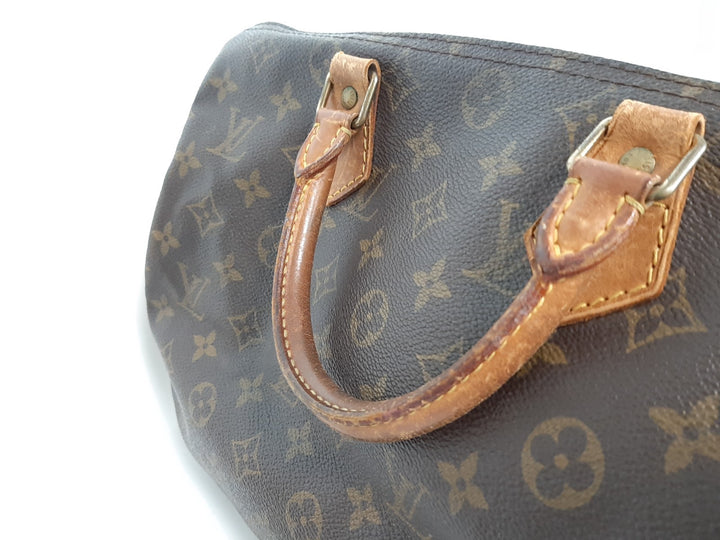 LOUIS VUITTON Speedy30 M41108 Monogram Hand Schultertasche Braun6