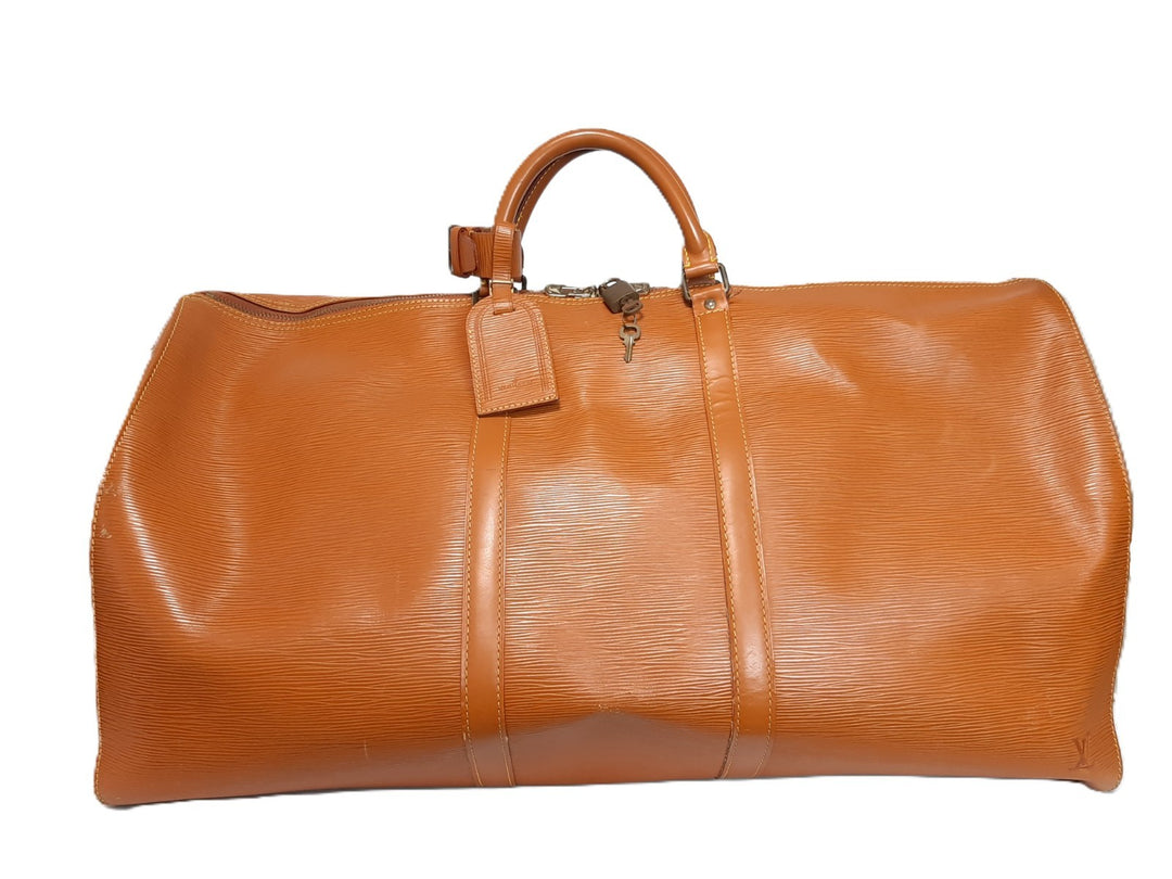 LOUIS VUITTON LV Monogram Epi Keepall 60 M42964 Brown MI1910 Boston Bag0
