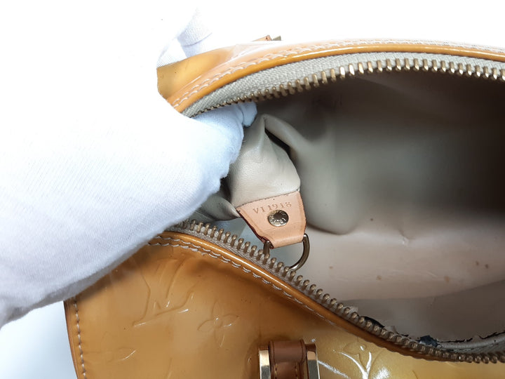 Louis Vuitton Vernis Bedford Hand Bag M91006 Vernis Monogram Yellow VI191813