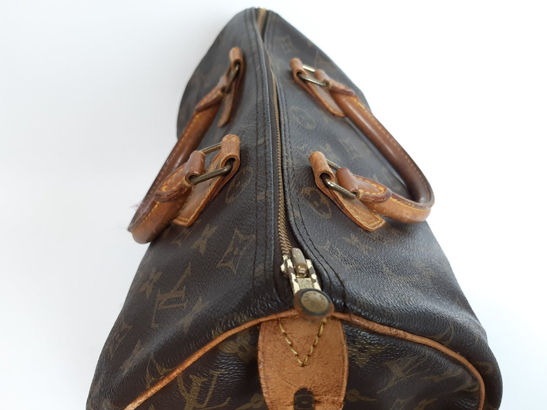 LOUIS VUITTON Speedy30 M41108 Monogram Hand Schultertasche Braun5