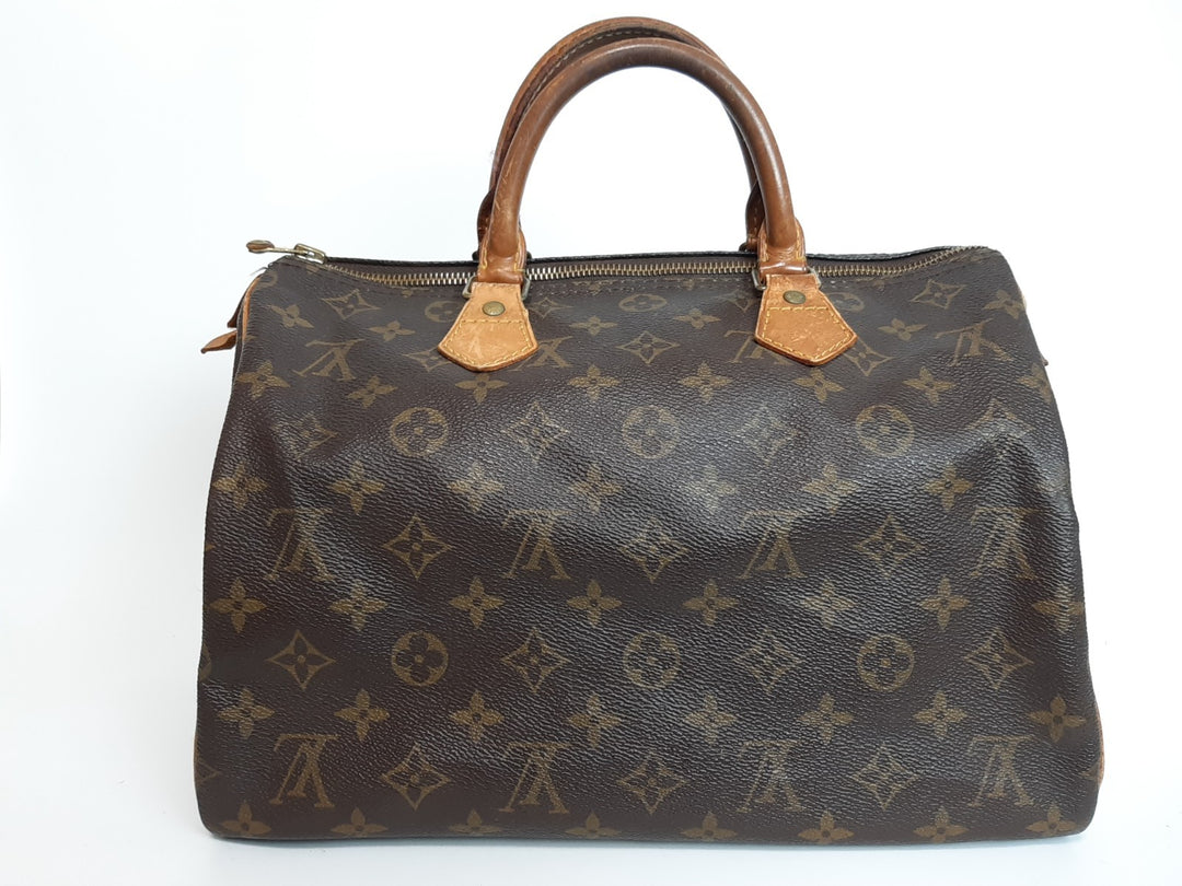 LOUIS VUITTON Speedy30 M41108 Monogram Hand Schultertasche Braun0