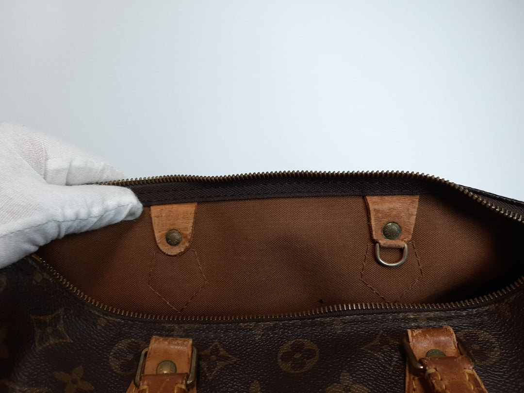 LOUIS VUITTON Speedy30 M41108 Monogram Hand Schultertasche Braun13