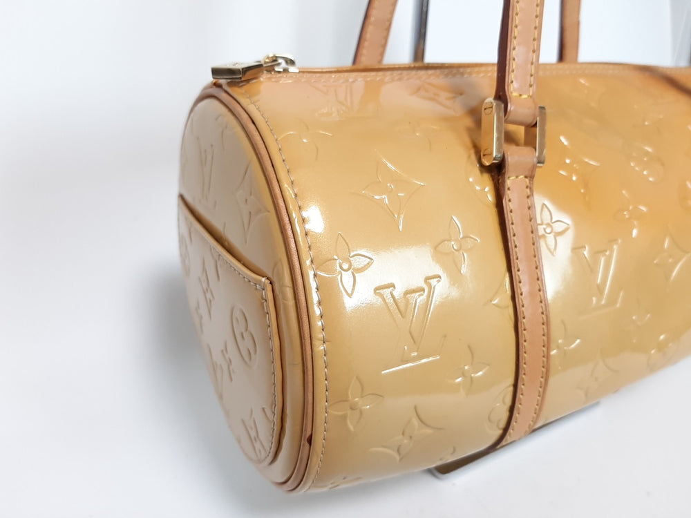 Louis Vuitton Vernis Bedford Hand Bag M91006 Vernis Monogram Yellow VI09991