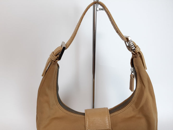 FENDI Baguette Hobo Shoulder Hand Bag Canvas Leather Brown Dust Bag8