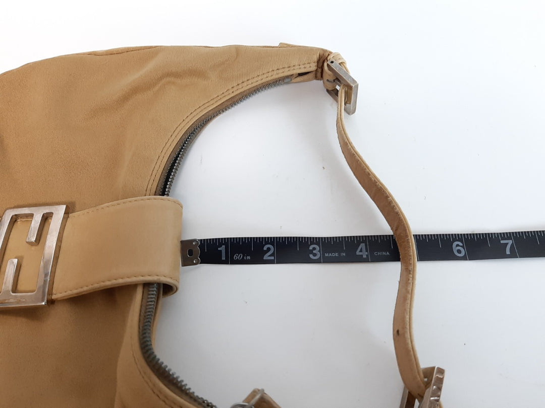 FENDI Baguette Hobo Shoulder Hand Bag Canvas Leather Brown Dust Bag18