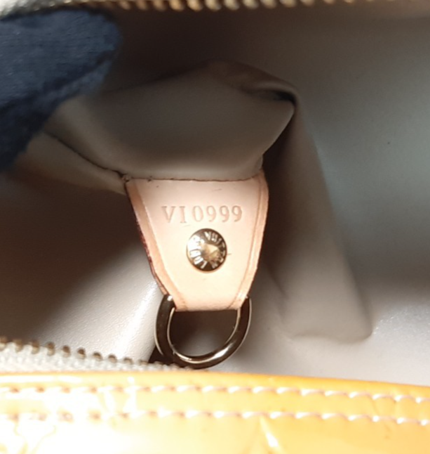 Louis Vuitton Vernis Bedford Hand Bag M91006 Vernis Monogram Yellow VI099913