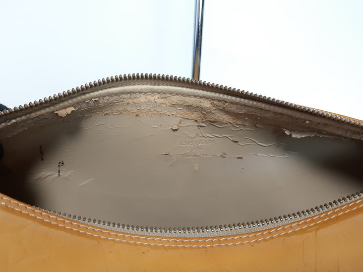 Louis Vuitton Vernis Bedford Hand Bag M91006 Vernis Monogram Yellow VI007212