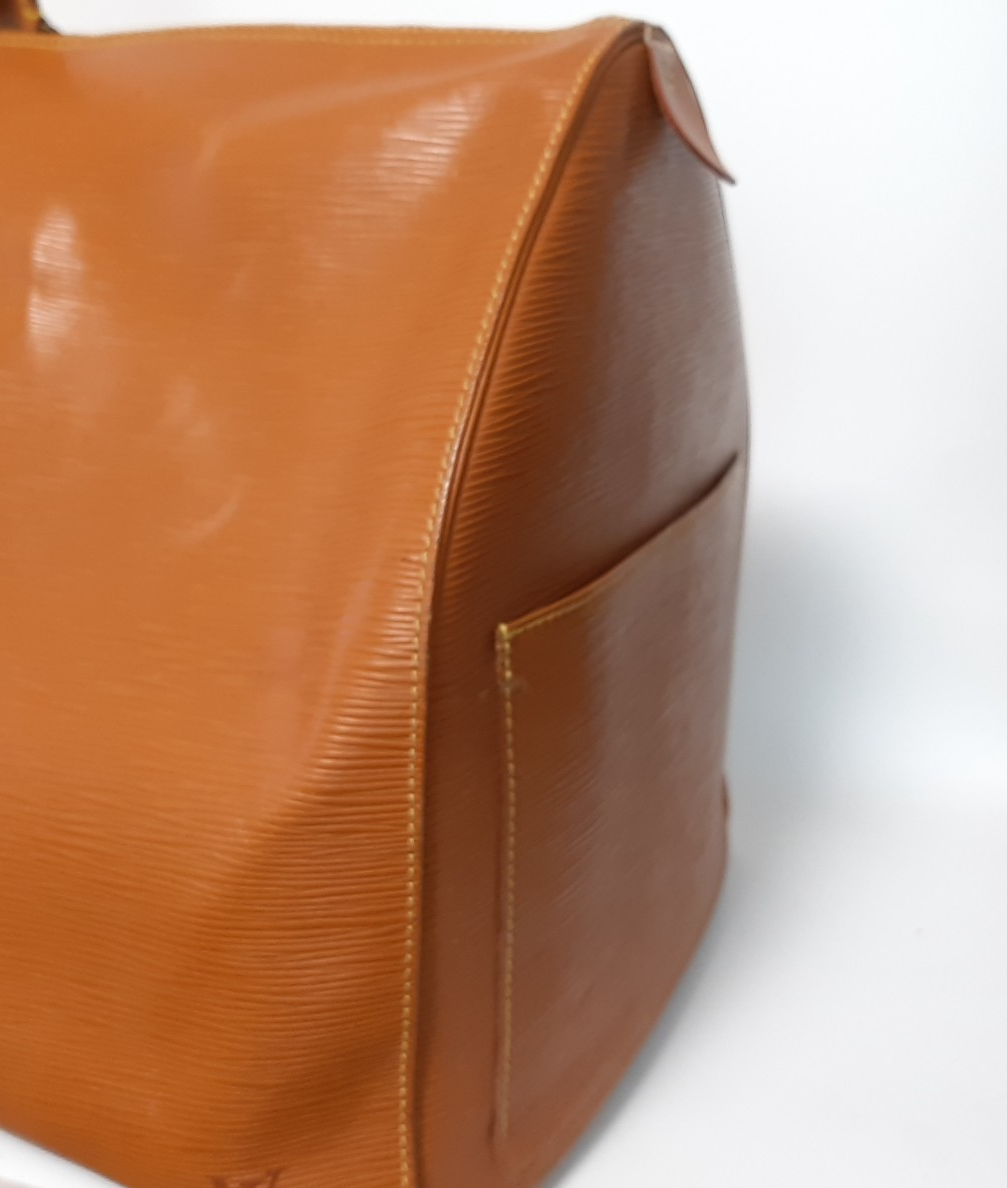 LOUIS VUITTON LV Monogram Epi Keepall 60 M42964 Brown MI1910 Boston Bag6