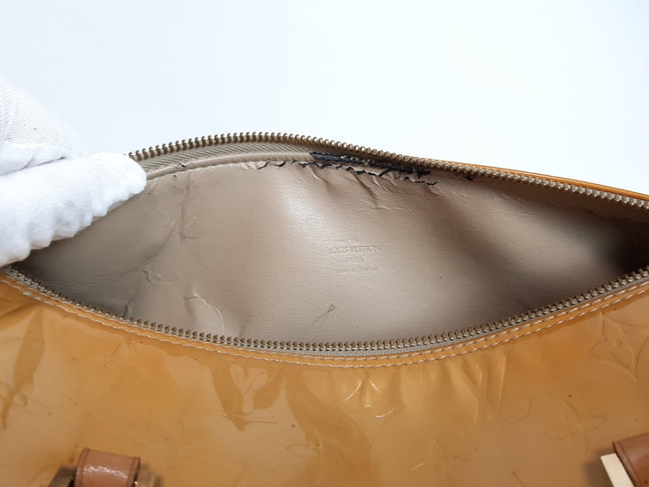 Louis Vuitton Vernis Bedford Hand Bag M91006 Vernis Monogram Yellow VI191811