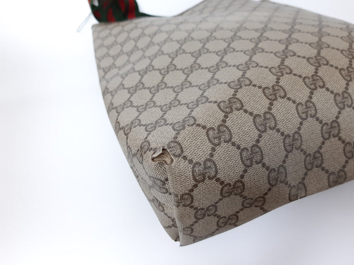 Gucci Sherry Line Tote Bag Schultertasche GG Muster Braun PVC Leder8
