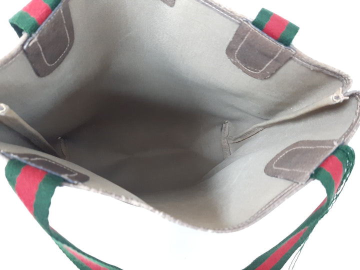 Gucci Sherry Line Tote Bag Schultertasche GG Muster Braun PVC Leder14