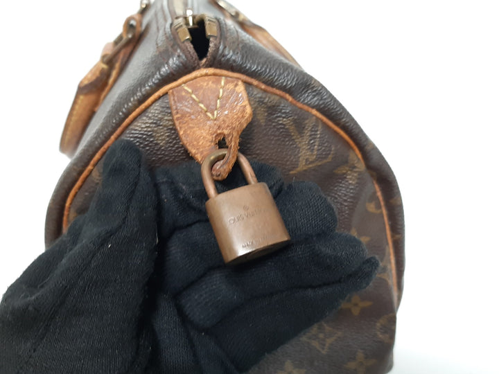 LOUIS VUITTON Speedy30 M41108 Monogram  Hand Shoulder Bag Brown SP09743