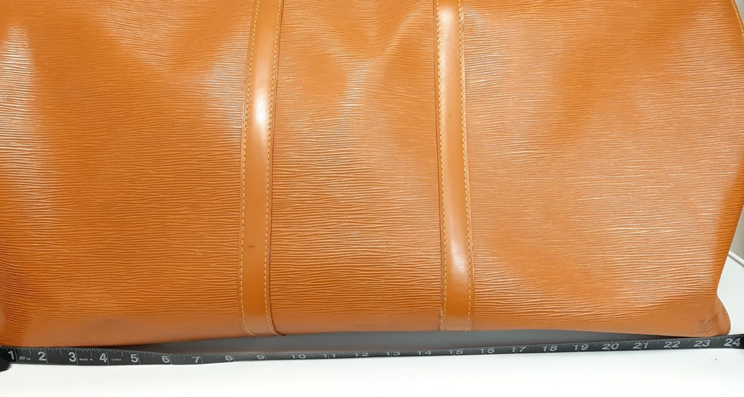 LOUIS VUITTON LV Monogram Epi Keepall 60 M42964 Brown MI1910 Boston Bag12