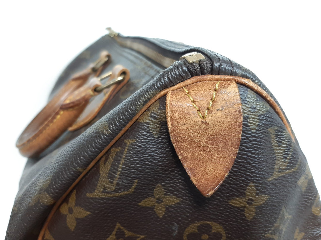 LOUIS VUITTON Speedy30 M41108 Monogram Hand Schultertasche Braun3