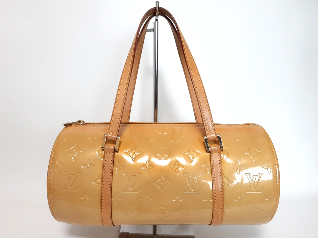 Louis Vuitton Vernis Bedford Hand Bag M91006 Vernis Monogram Yellow VI09990